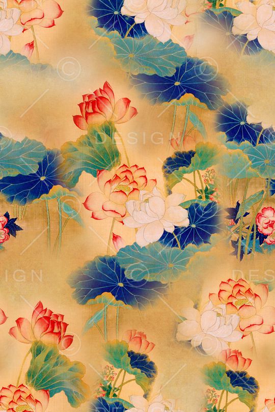 荷花印花华亿平台图片