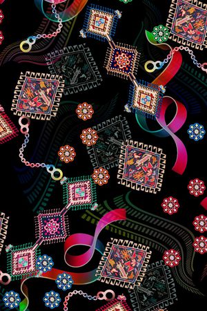 几何印花华亿平台图片