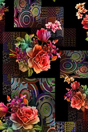 几何印花华亿平台图片