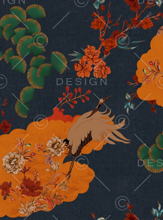 绿植树叶印花华亿平台图片