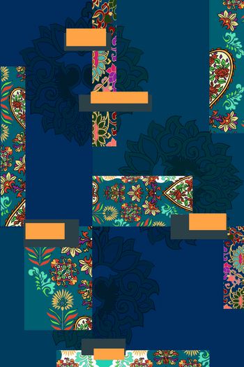 复古印花华亿平台图片