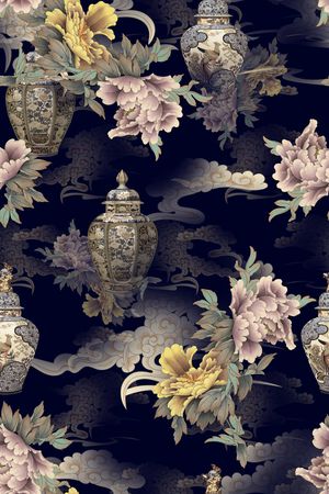 花卉印花华亿平台图片