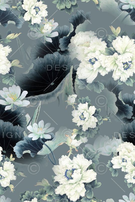 荷花印花华亿平台图片