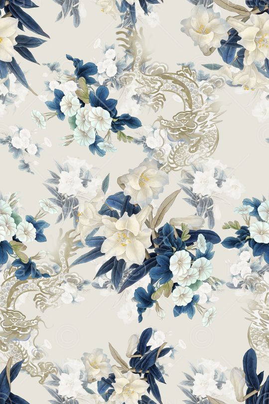 清爽底花卉印花华亿平台图片