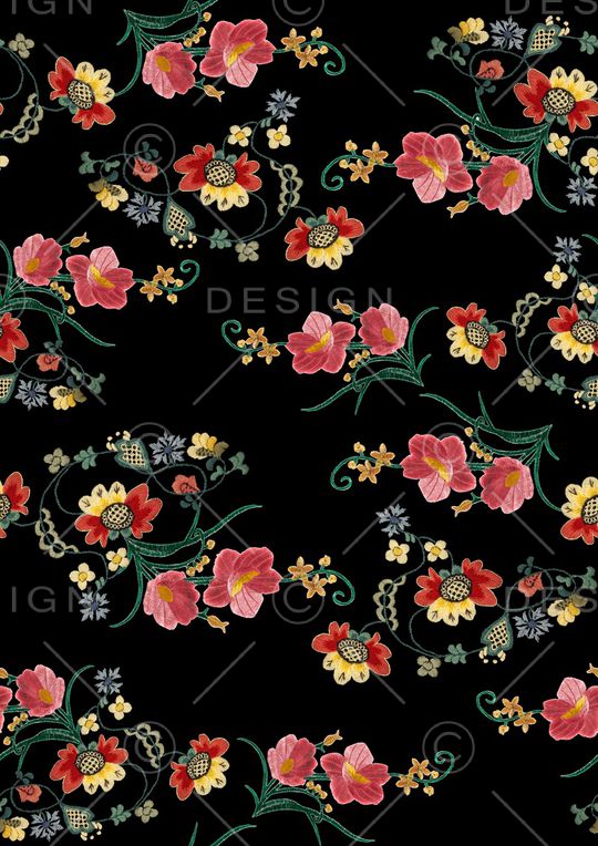 花卉印花华亿平台图片