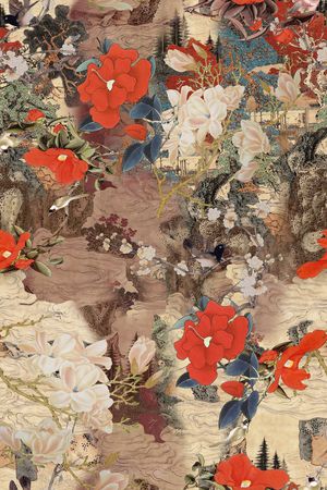 花卉印花华亿平台图片