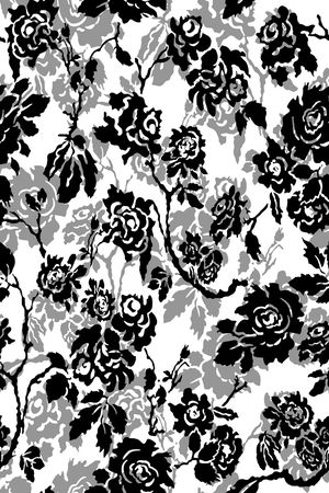 黑白华亿平台印花华亿平台图片