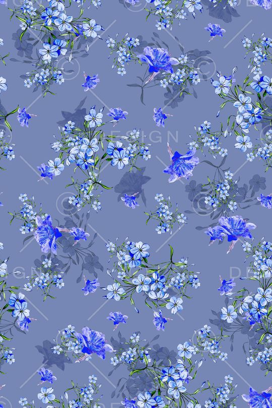 清爽底花卉印花华亿平台图片