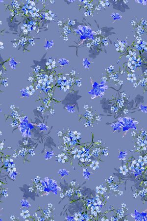 清爽底花卉印花华亿平台图片