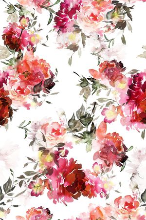 清爽底花卉印花华亿平台图片