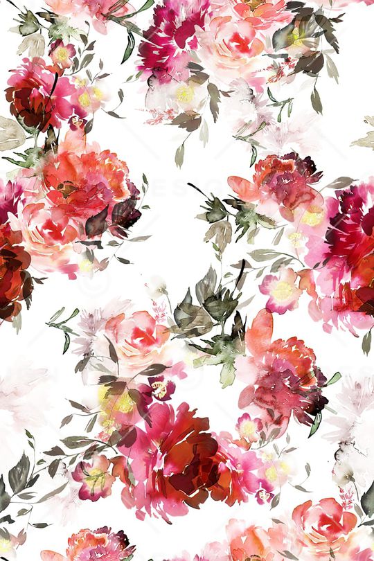 清爽底花卉印花华亿平台图片