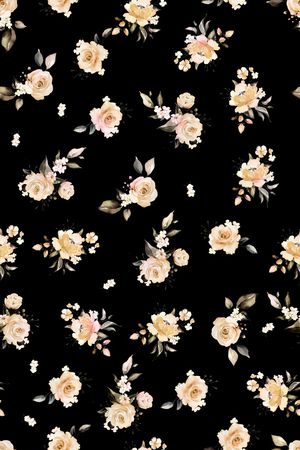 清爽底花卉印花华亿平台图片