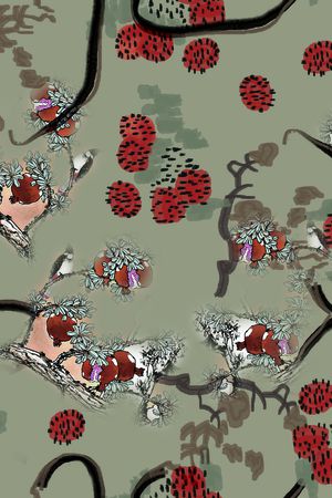 连衣裙印花华亿平台图片