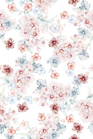 清爽底花卉印花华亿平台图片