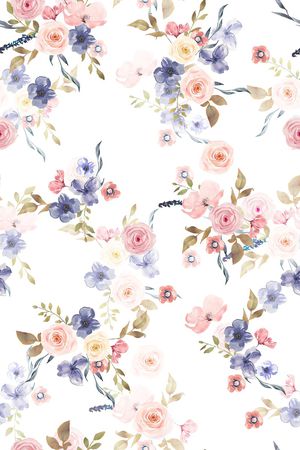 清爽底花卉印花华亿平台图片