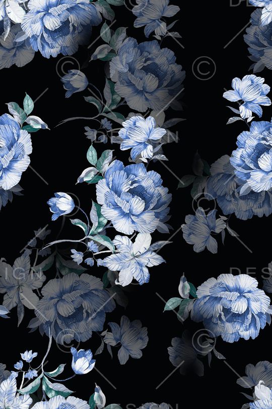 清爽底花卉印花华亿平台图片