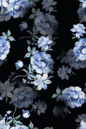 清爽底花卉印花华亿平台图片