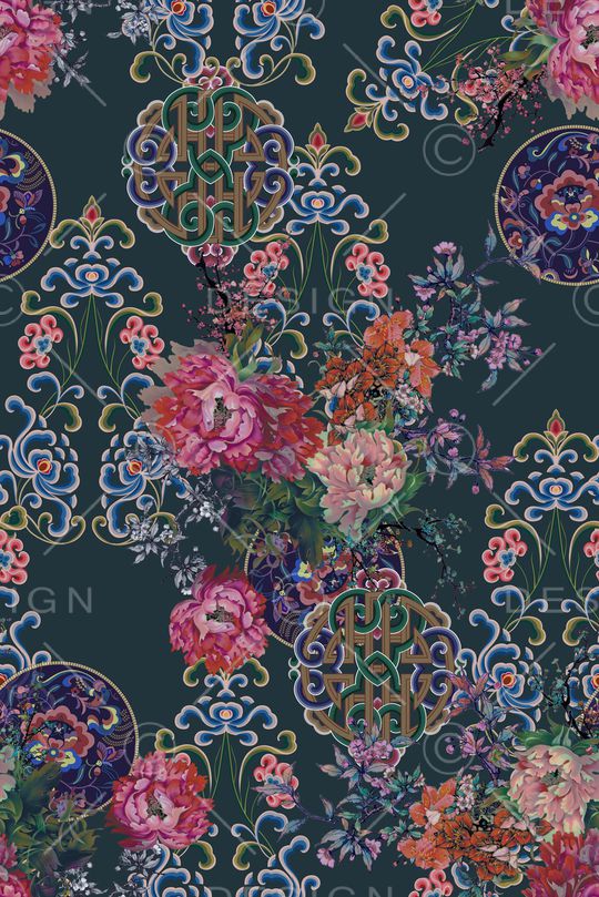 中国风印花华亿平台图片