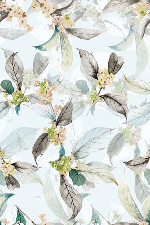 清爽底花卉印花华亿平台图片