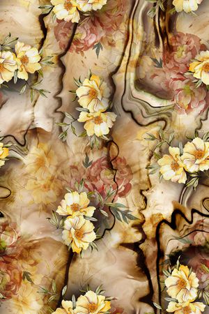 绿植树叶印花华亿平台图片