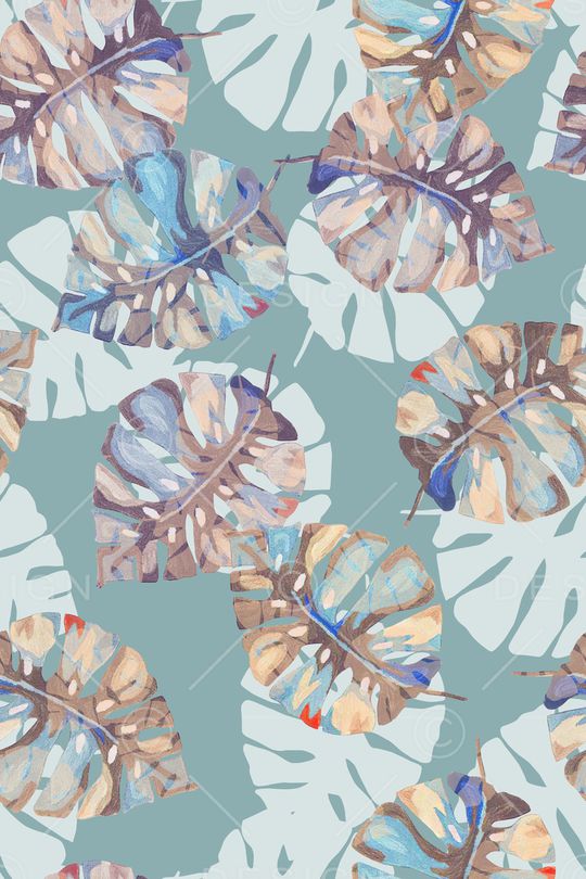 绿植树叶印花华亿平台图片