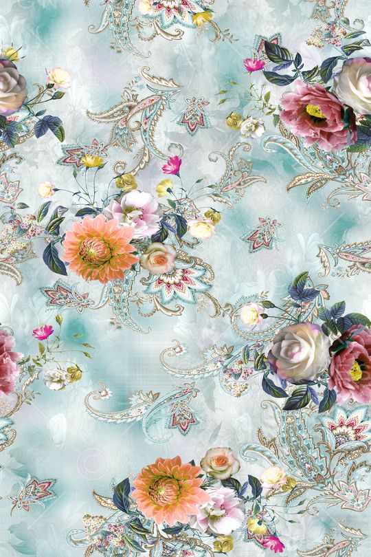 佩斯利印花华亿平台图片