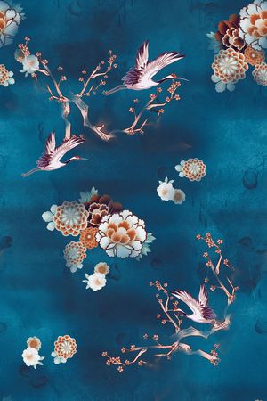 中国风印花华亿平台图片