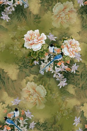 中国风印花华亿平台图片