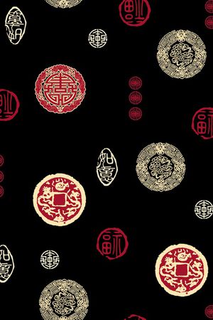 唐装印花华亿平台图片