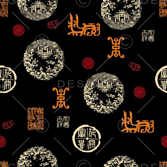 唐装印花华亿平台图片