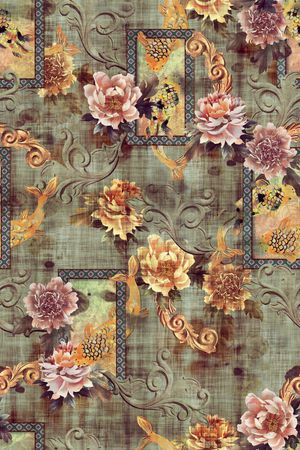 中国风印花华亿平台图片