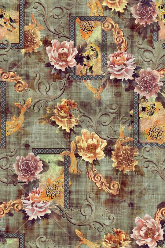 中国风印花华亿平台图片