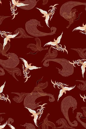 仙鹤印花华亿平台图片