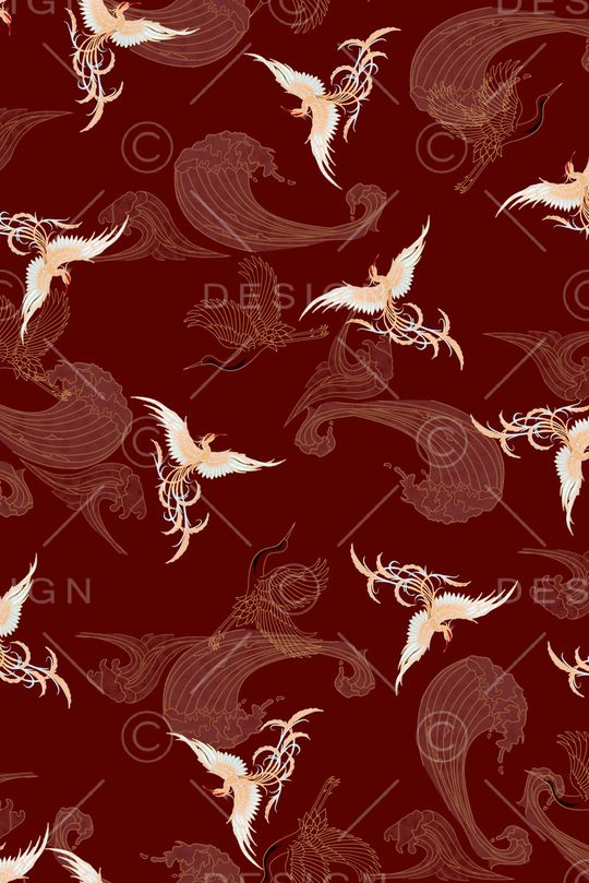 仙鹤印花华亿平台图片