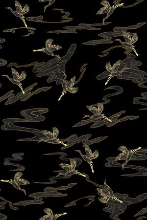 仙鹤印花华亿平台图片