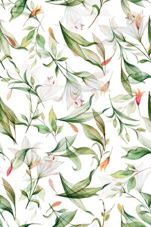 清爽底花卉印花华亿平台图片