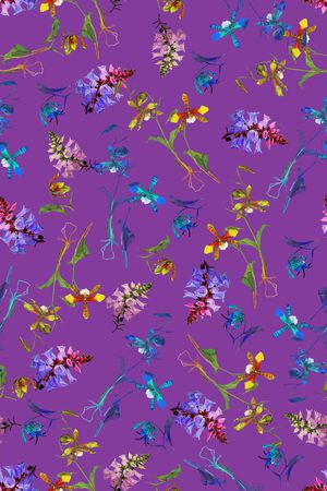 花卉印花华亿平台图片