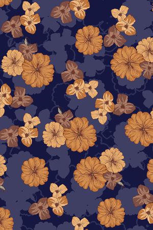 花卉印花华亿平台图片