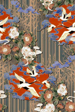 中国风印花华亿平台图片