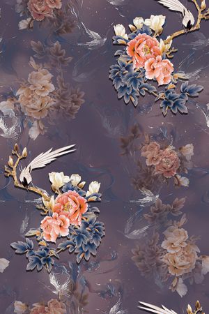 中国风印花华亿平台图片