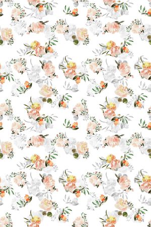 清爽底花卉印花华亿平台图片