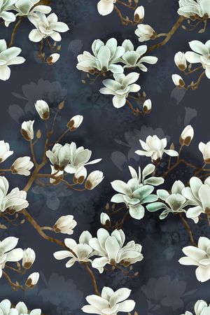 玉兰花印花华亿平台图片