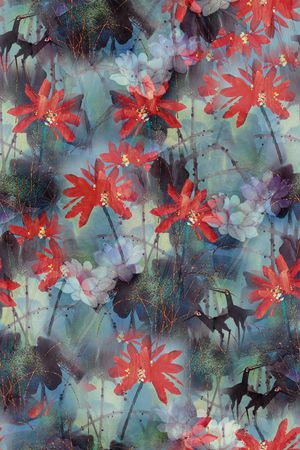 荷花印花华亿平台图片