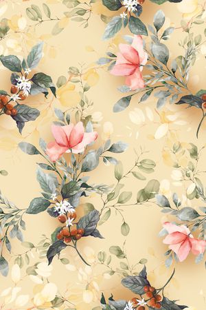 清爽底花卉印花华亿平台图片