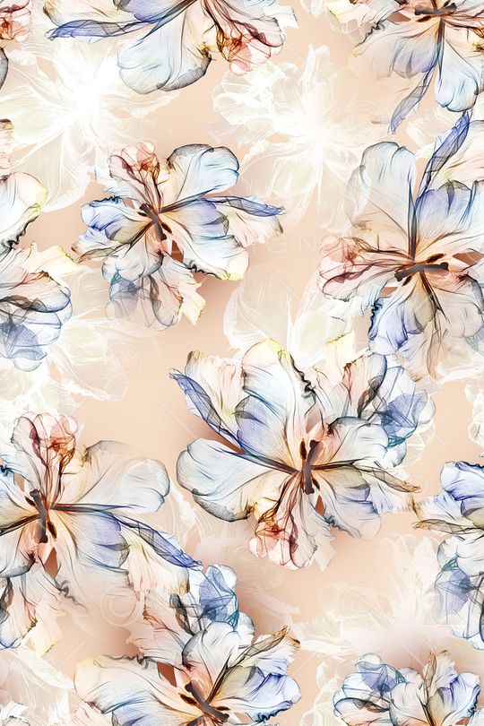 抽象花卉印花华亿平台图片