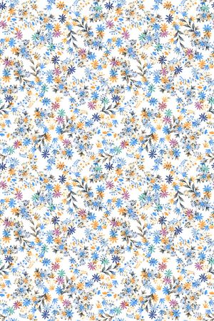 清爽底花卉印花华亿平台图片