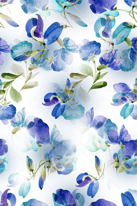 清爽底花卉印花华亿平台图片