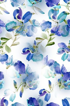 清爽底花卉印花华亿平台图片