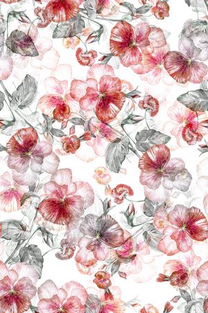 清爽底花卉印花华亿平台图片