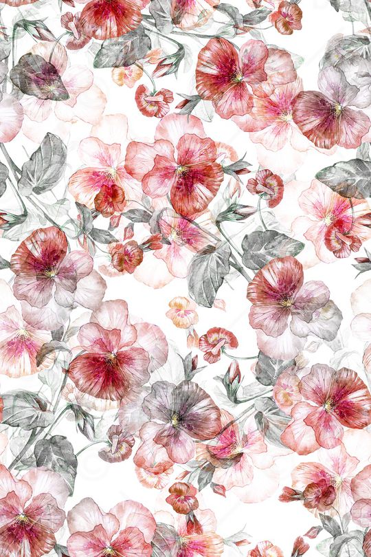 清爽底花卉印花华亿平台图片